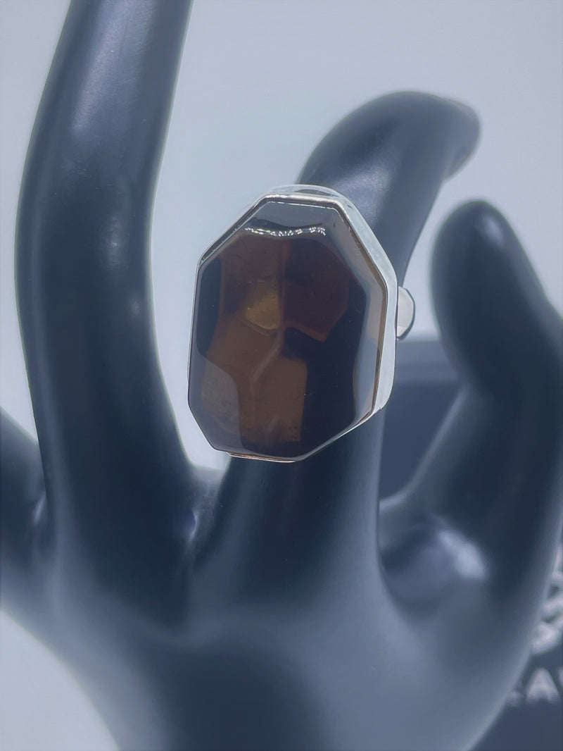 Candy Smoky quartz Silver Ring
