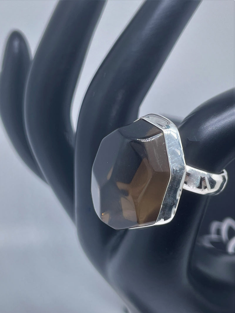 Candy Smoky quartz Silver Ring