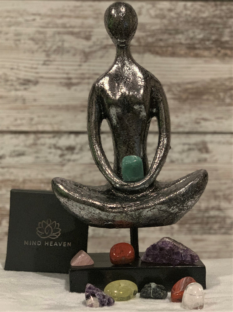 Starting set healing crystals: Clear Quartz, Amethyst, Lapis Lazuli, Green Aventurine, Citrine, Carnelian, Red Jasper