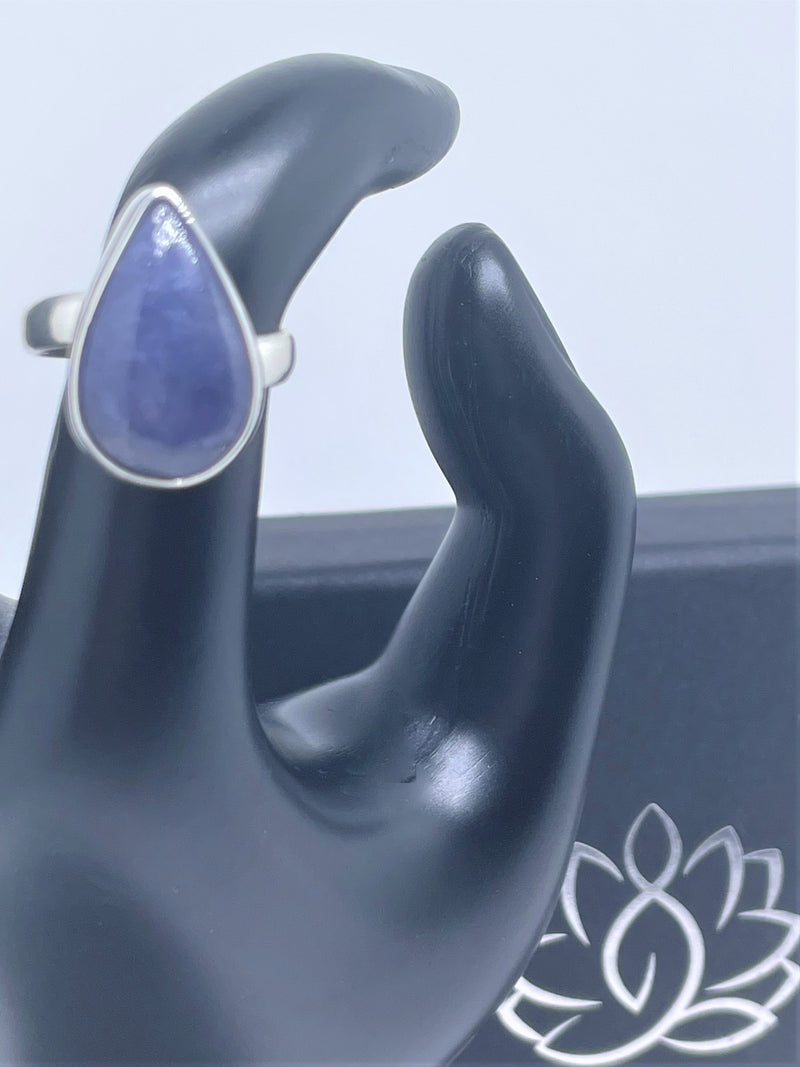 Sterling Silver Ring with Kyanite drop gemstone