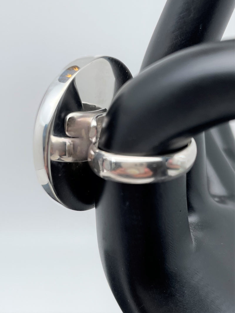 Black Onyx adjustable .925 silver Ring